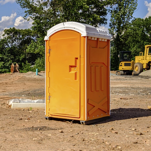 how often are the portable restrooms cleaned and serviced during a rental period in Larchmont NY